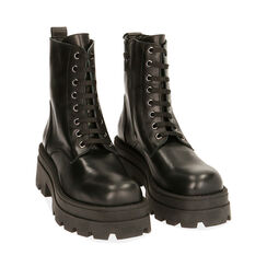 Anfibi neri in pelle , Special Price, 187249918PENERO036, 002 preview
