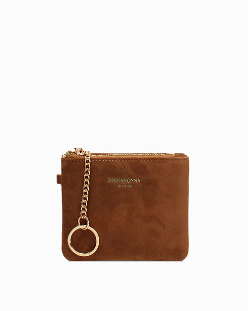 Porte-monnaie cognac avec d&eacute;tails &eacute;l&eacute;gants, COGNAC