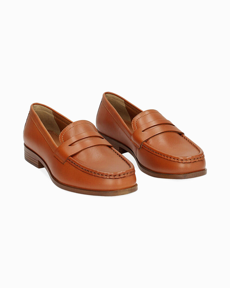Mocassini cognac in pelle image number null
