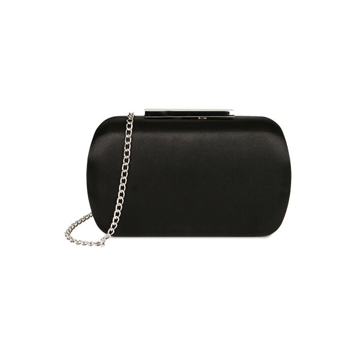 Clutch donna nera in raso Primadonna Collection