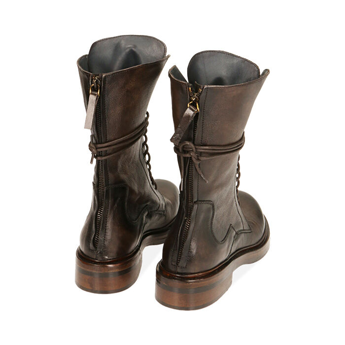Rangers femme en cuir marron fonc Primadonna Collection