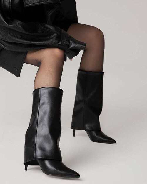 BOTTES DE PLUIE BOTTE SYNTHETIQUE CUIR N, BLACK