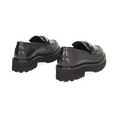 Mocassino nero in pelle, Primadonna, 24B840301PENERO035, 003 preview