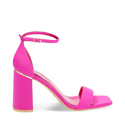 Sandalia con tacón mujer fucsia básica, Primadonna, 252105106LYFUCS035, 001a