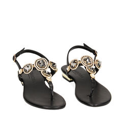 Sandalias planas negras, Special Price, 234909932EPNERO037, 002a