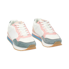 Sneakers bianco rosa, Primadonna, 23O708352TSBIRA035, 002 preview