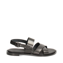 CALZATURA SANDALI BASSI PELLE NERO, Primadonna, 23S924055PENERO035, 001a