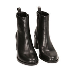 WOMEN SHOES DEMI-BOOT LEATHER NERO, Primadonna, 22O323062PENERO035, 002a