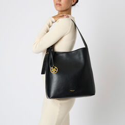 Borsa a spalla nera da donna, Primadonna, 265700588EPNEROUNI, 002a