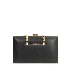 Clutch nera con design elegante, Primadonna, 261101951EPNEROUNI, 001a