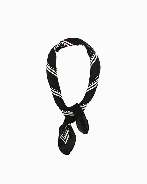 Foulard da donna nero-bianco a fantasia, 