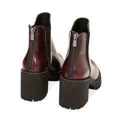 Stivaletti Chelsea bordeaux abrasivato, tacco 7 cm, Primadonna, 227505504ABBORD038, 003 preview