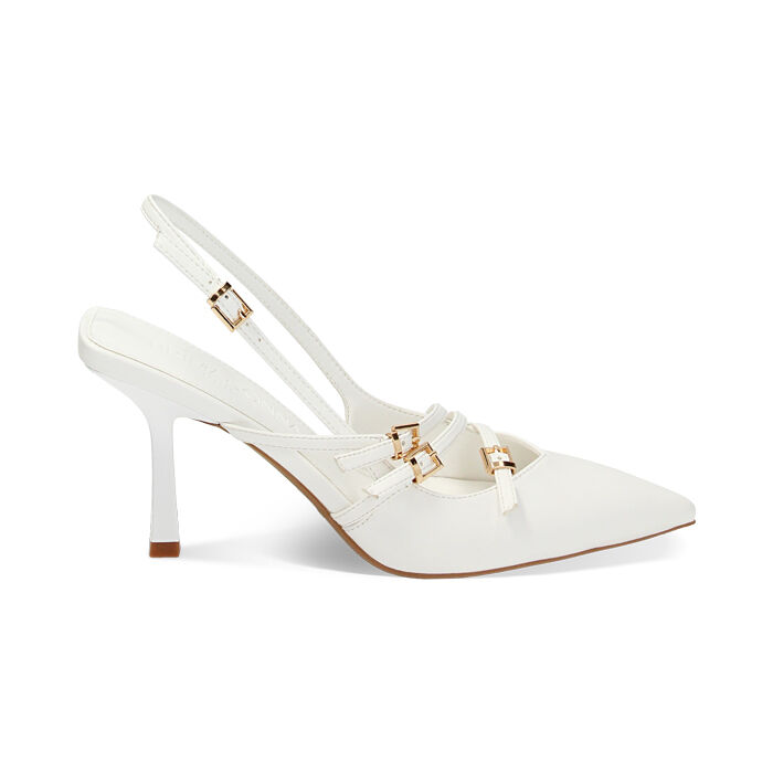 Decollete slingback bianche donna Primadonna Collection