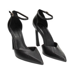 Décolleté open shank nere, tacco 10,3 cm, Primadonna, 242106110EPNERO035, 002 preview