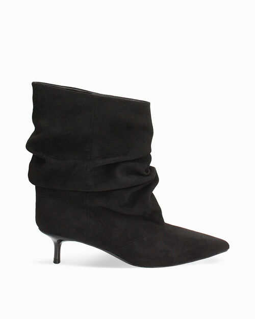 Tronchetti neri tacco 5 cm, BLACK