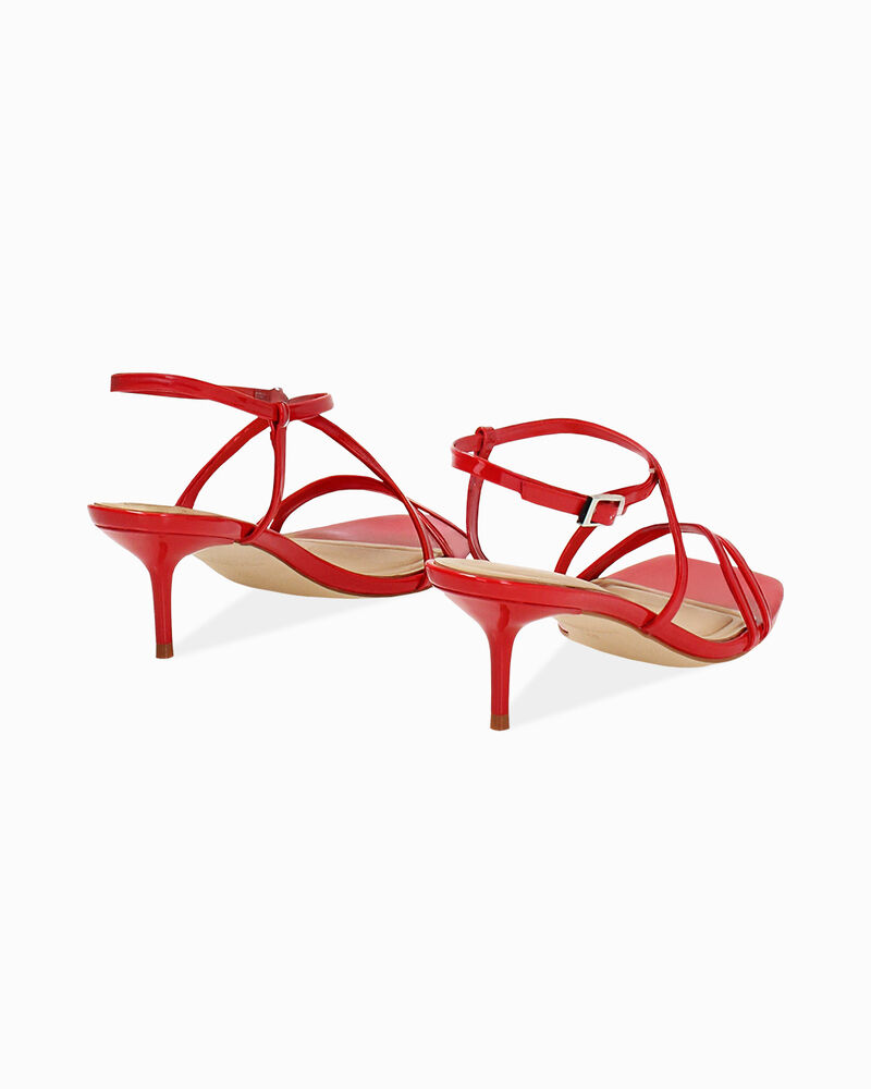 Sandalo donna rosso in vernice, tacco 5,5 cm image number null