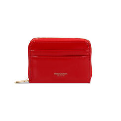 Portafoglio donna rosso casual in vernice, Primadonna, 255101007VEROSSUNI, 001 preview