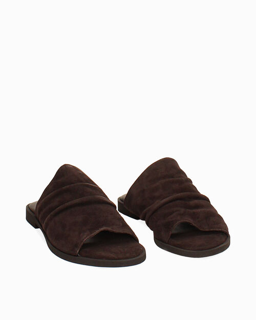 BOTAS DE LLUVIA FLAT SUEDE MORO, DK BROWN