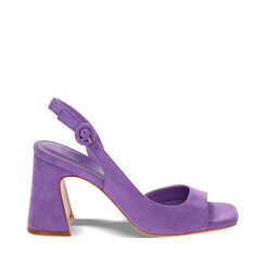 Sandalias con tacón lila de tela, Primadonna, 232107101MFLILL039, 001a