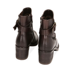 Stivaletti Chelsea testa di moro in pelle, tacco 6 cm, Primadonna, 229440510PEMORO036, 003 preview