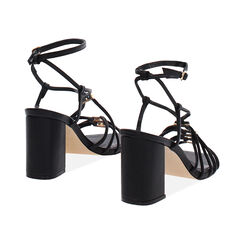 Sandali neri con tacco 8 cm, Primadonna, 27M748554EPNERO035, 004 preview