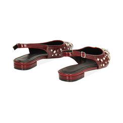 Ballerina slingback bordeaux con borchie, Primadonna, 264906053SBBORD035, 004 preview