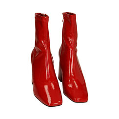 Ankle boots rossi in naplack, tacco 8,5 cm , Primadonna, 204910805NPROSS036, 002 preview