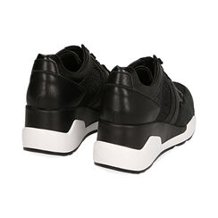 Sneakers noires, compensée 7 cm , Soldés, 162800947EPNERO037, 004 preview
