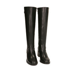 Stivali neri con fibbia, tacco 6,5 cm , Special Price, 203080041EPNERO036, 002a