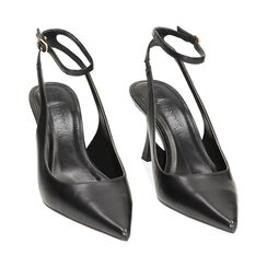 Décolleté slingback nere, tacco 8 cm, Primadonna, 232136302EPNERO036, 003 preview