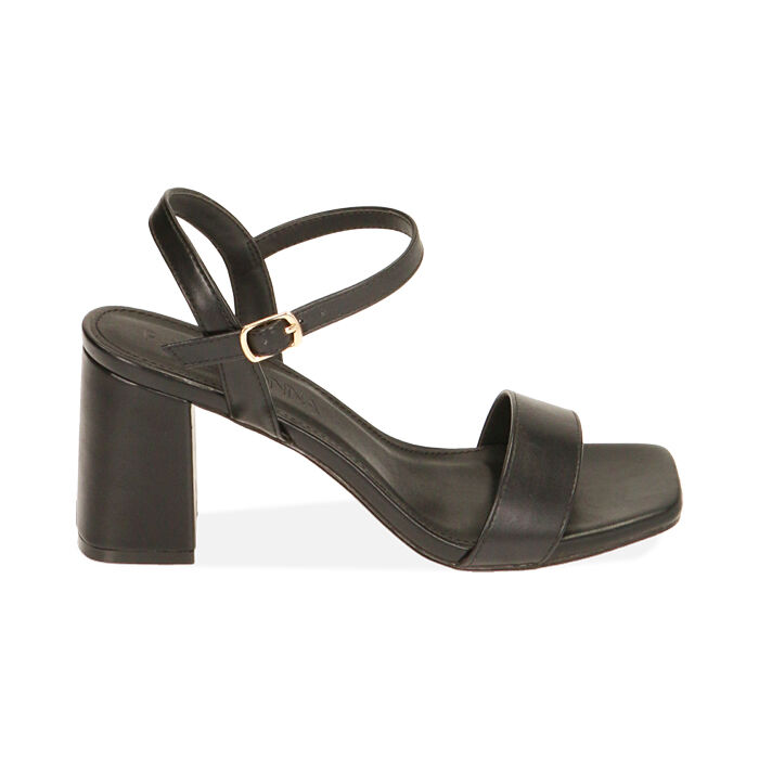 Sandali donna minimal neri tacco 7 5 cm Primadonna Collection