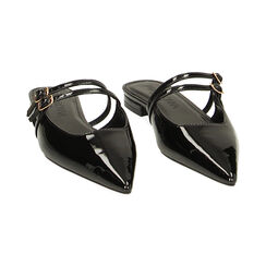 WOMEN SHOES SABOT SYNTHETIC PATENT NERO, Primadonna, 234906002VENERO035, 002 preview