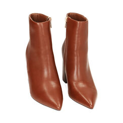 Botines color coñac, tacón 8,5 cm, Primadonna, 222723301EPCOGN036, 002 preview