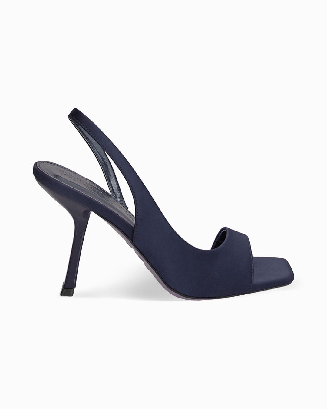 Sandali con tacco blu 9,5 cm