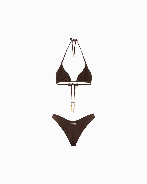 Bikini testa di moro con dettagli glamour, DK BROWN