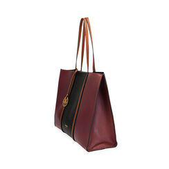 Borsa a spalla bordeaux e nera, Primadonna, 265700556EPBORDUNI, 003 preview