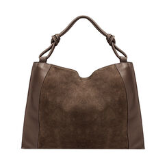 BORSA BORSA A SPALLA CAMOSCIO MORO, Primadonna, 240804086CMMOROUNI, 001a