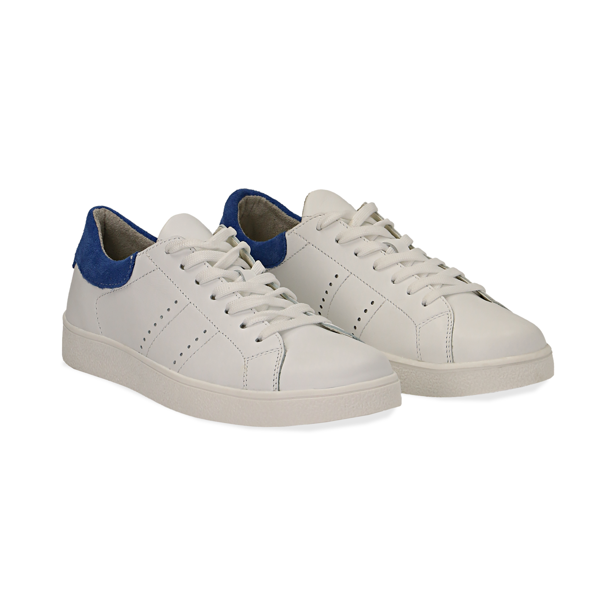 Sneakers Donna bianchee blu vera pelle| Primadonna Collection