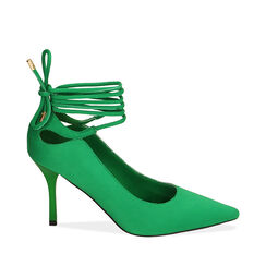Décolleté verdi in lycra, tacco 8,5 cm , Primadonna, 182162815LYVERD036, 001a