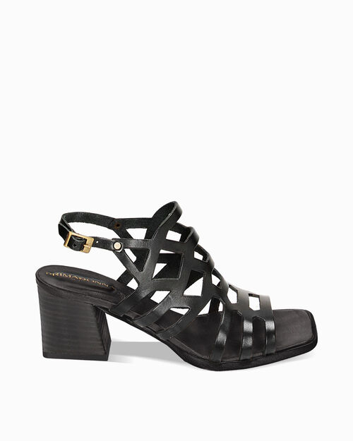 WOMEN SHOES SANDAL COW LEATHER NERO, BLACK