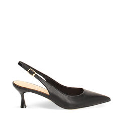 D&eacute;collet&eacute; slingback nere tacco 6 cm, Primadonna, 272118215EPNERO036, 001a