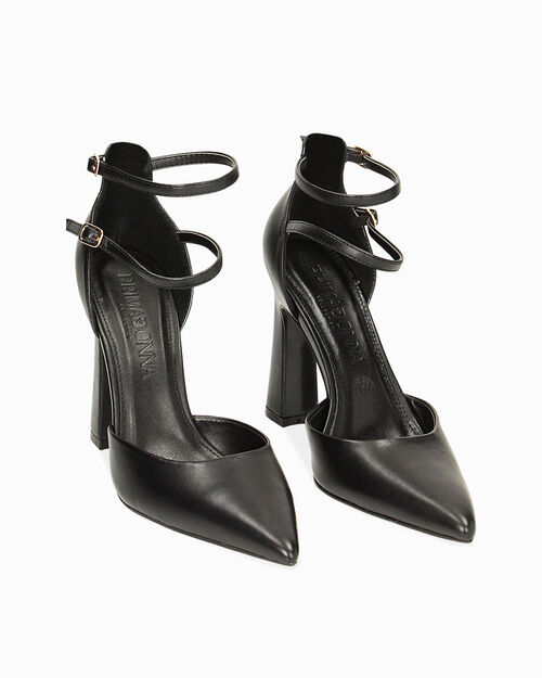 D&eacute;Collet&eacute; Open Shank nere, tacco 10,5 cm, BLACK