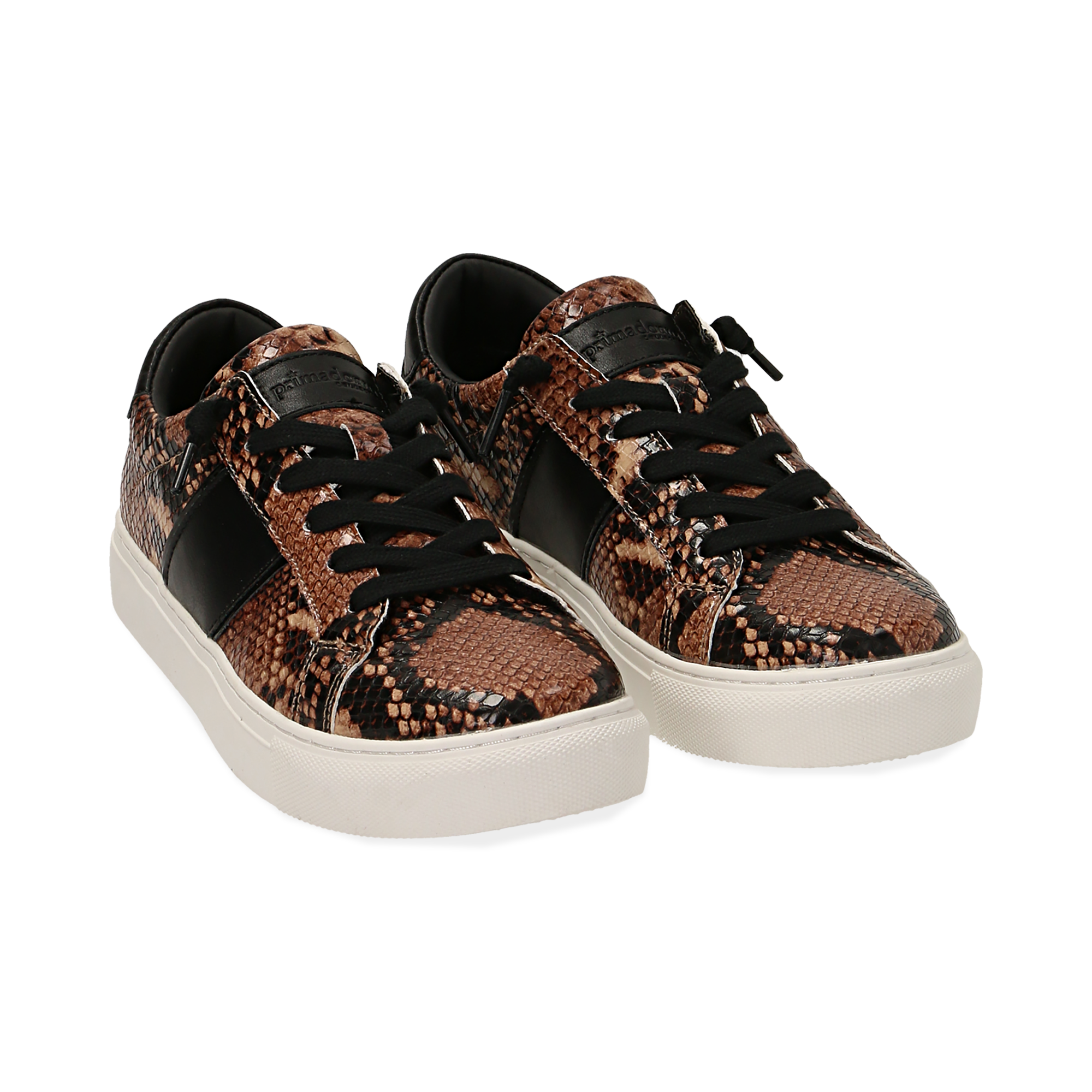 Sneakers marroni stampa pitone | Primadonna Collection