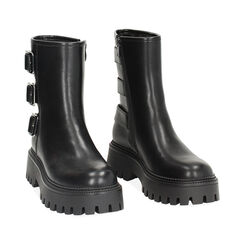 Biker neri con fibbie, Primadonna, 240628901EPNERO035, 002 preview
