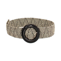 Ceinture femme beige et noire en raphia, Primadonna, 25B400043RFBENEUNI, 001 preview