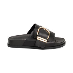 Sandali bassi neri con fibbia, Ultime occasioni, 230901121EPNERO037, 001 preview