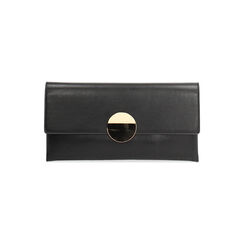 Pochette nera con tracolla removibile, Borse, 275130211EPNEROUNI, 001 preview