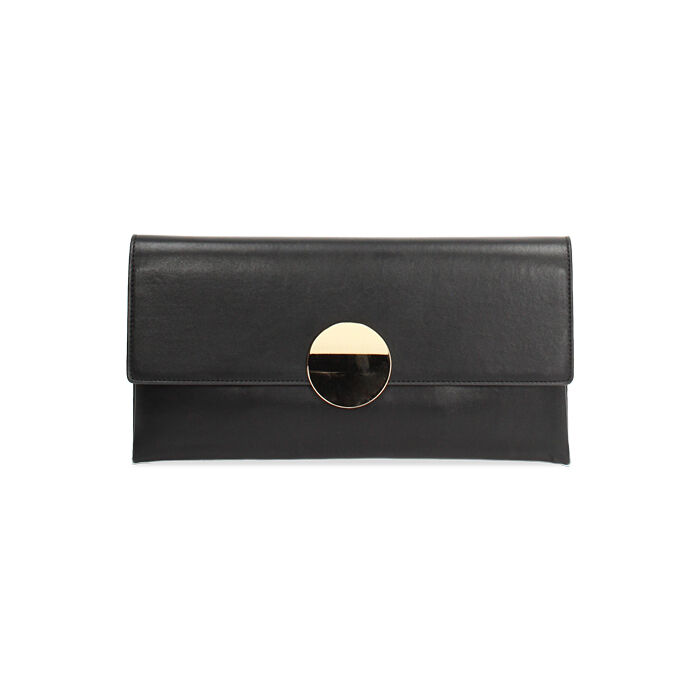 Pochette nera con tracolla removibile, Borse, 275130211EPNEROUNI