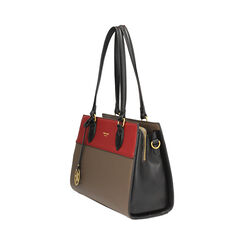 Borsa a spalla grigia bicolor, Primadonna, 265701343EPGRIGUNI, 003 preview