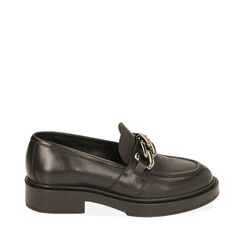 Mocassins en cuir noir, Primadonna, 20B813502PENERO036, 001a